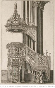 La Chaire de la Cathédrale de Strasbourg (Gravure de 1617)