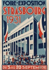 1931 affiche foire exposition européenne strasbourg