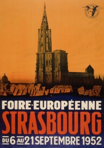 1952 affiche foire européenne strasbourg