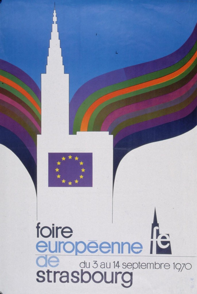 1970 affiche foire européenne strasbourg