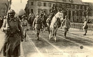 1918 22 nov Entrée du Général Gouraud à la tête de la IVe Armée Française